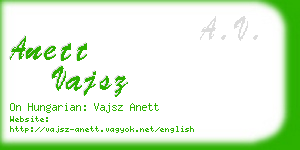 anett vajsz business card